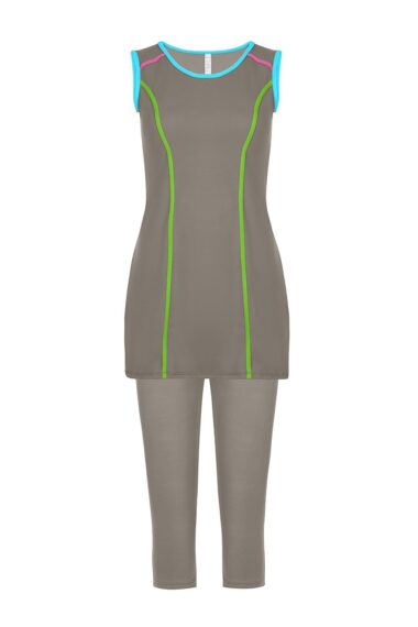 لباس شنا حجاب زنانه رمسا مایو REMSA-720-14-1-Gri – 20600 | Remsa Mayo