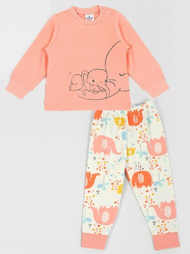 ست پیژامه نوزاد دختر لوجی بیبی کد LBY-01386 | LUGGİ BABY