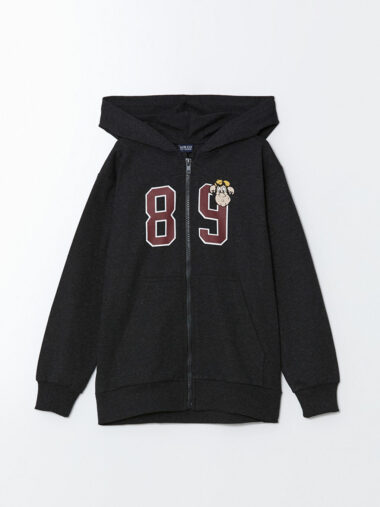 سویشرت زیپ دار پسرانه ال سی وایکیکی کد W4K676Z4 | LCW ECO