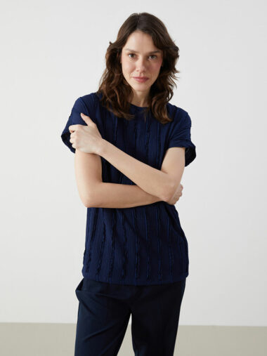 تی شرت زنانه ال سی وایکیکی کد S5G433Z8 – E1J | LCWAIKIKI Classic