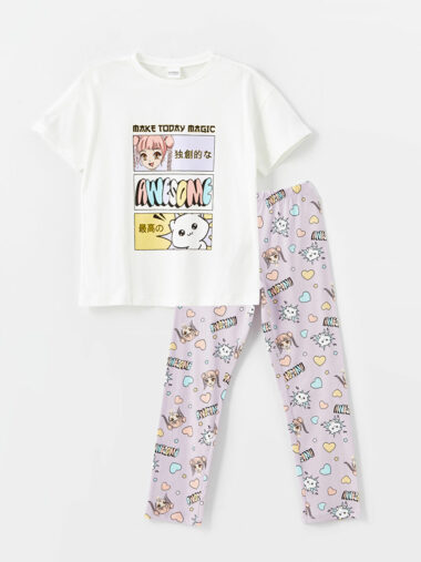 ست پیژامه دخترانه ال سی وایکیکی کد W47206Z4 – FDU | LCW Kids