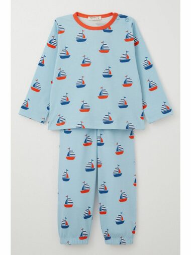 ست پیژامه نوزاد پسر بریز کد  | Breeze