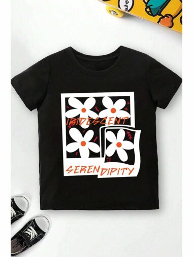 تی شرت دخترانه اوی گونتارز کد CCK-TSH-SIYAH-IRIDES – 19351 | uyguntarz