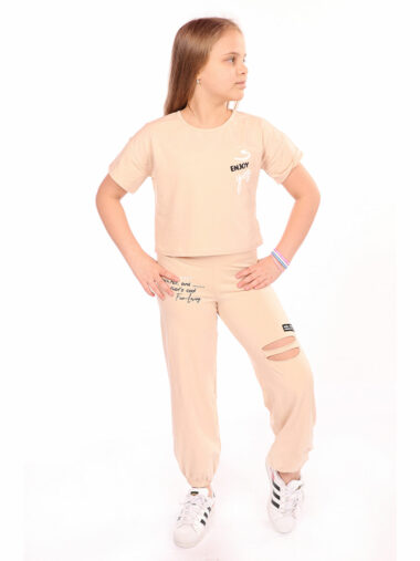 ست لباس ورزشی دخترانه تون توی کیدز کد 22301 – 19928 | Toontoykids