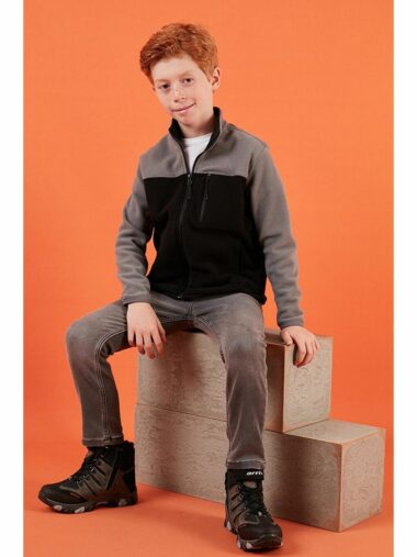 سویشرت زیپ دار پسرانه للا کد 5905001 – 37287 | Lela