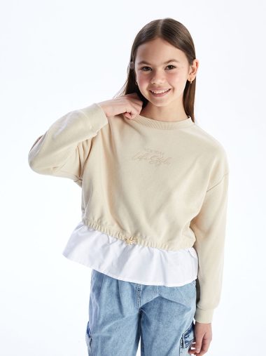 سویشرت دخترانه ال سی  وایکیکی اورجینال | S54921Z4 LCW Kids