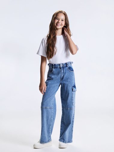 شلوار جین دخترانه ال سی  وایکیکی اورجینال | W54887Z4 LCW Kids