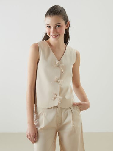 جلیقه کلاسیک Genç Kız ال سی  وایکیکی اورجینال | S59267Z4 LCW Teen