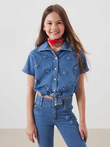 پیراهن جین دخترانه ال سی  وایکیکی اورجینال | S5P514Z4 LCW Kids