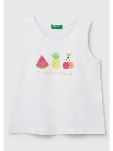 تی‌شرت بدون آستین دخترانه بنتتون اورجینال | S000416726 United Colors Of Benetton