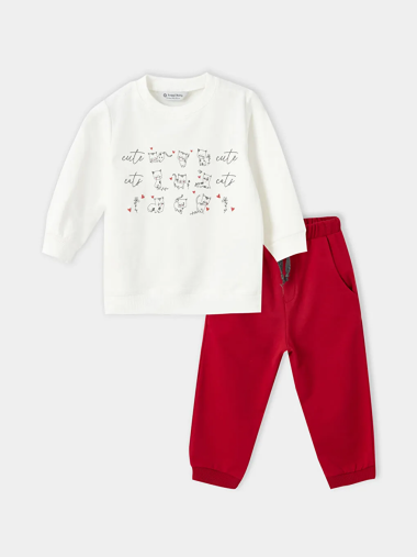 ست لباس ورزشی نوزاد دختر لوجی بیبی اورجینال |  Luggi Baby