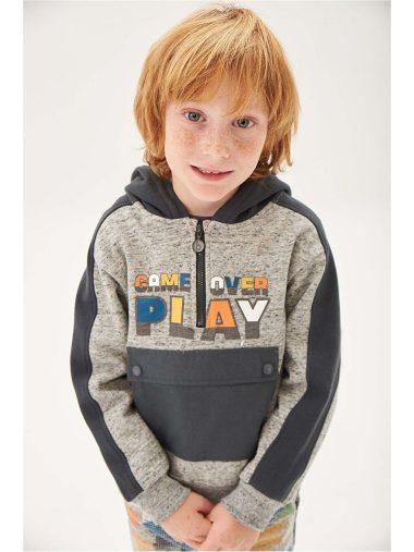 سویشرت زیپ دار پسرانه بوبولی اورجینال | S000395641 Boboli