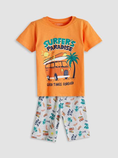 ست پیژامه و شور پسرانه ال سی  وایکیکی اورجینال | S5HM80Z1 LCW Kids