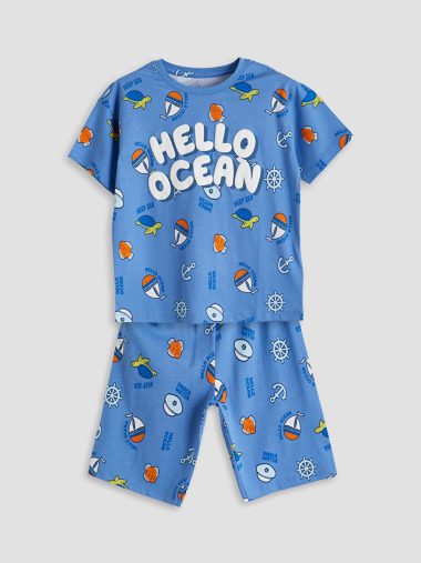 ست پیژامه و شور پسرانه ال سی  وایکیکی اورجینال | S5HM66Z1 LCW Kids