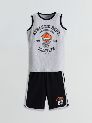 ست پیژامه و شور پسرانه ال سی  وایکیکی اورجینال | S5IF87Z4 LCW Kids