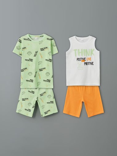 ست پیژامه و شور پسرانه ال سی  وایکیکی اورجینال | S5IF66Z4 LCW Kids