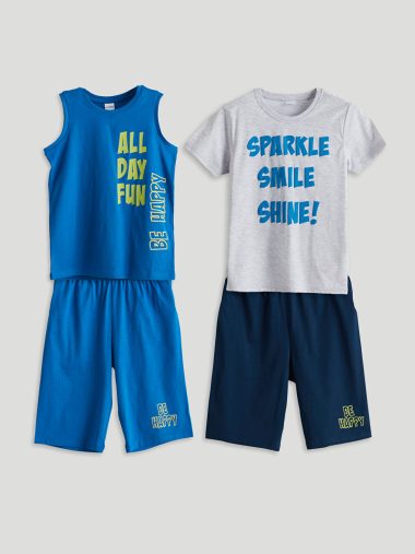 ست پیژامه و شور پسرانه ال سی  وایکیکی اورجینال | S5IF74Z4 LCW Kids