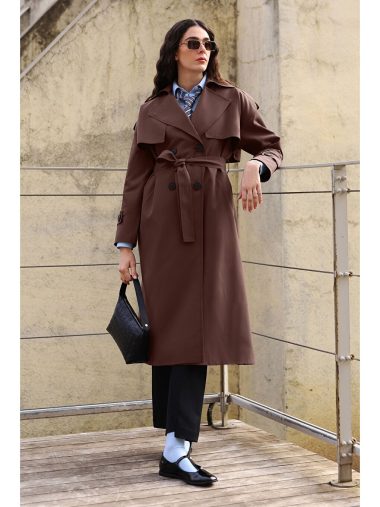 ترنچ کت زنانه HE-QA اورجینال | S000402142 HE-QA