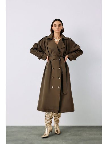 ترنچ کت زنانه ساتین اورجینال | S000324605 SATEEN