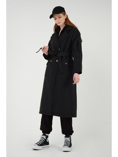 ترنچ کت زنانه HE-QA اورجینال | S000402169 HE-QA