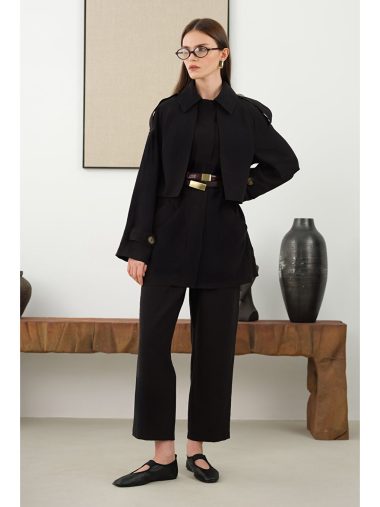 ترنچ کت زنانه HE-QA اورجینال | S000402143 HE-QA