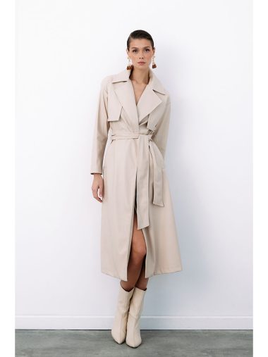 ترنچ کت زنانه ساتین اورجینال | S000324390 SATEEN