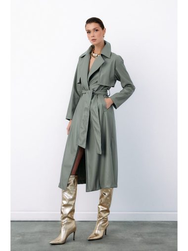 ترنچ کت زنانه ساتین اورجینال | S000324390 SATEEN