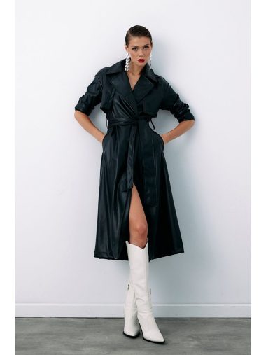 ترنچ کت زنانه ساتین اورجینال | S000324390 SATEEN