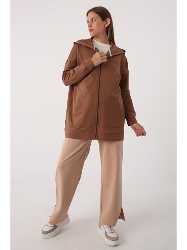 سویشرت زیپ دار زنانه آل دی اورجینال | S000143330 ALL DAY