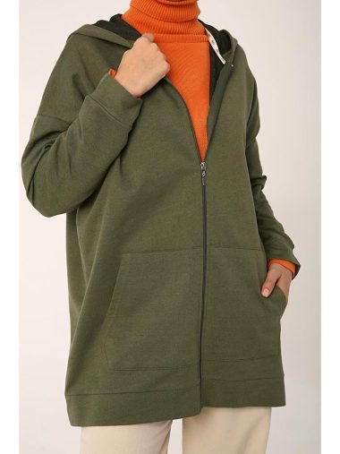 سویشرت زیپ دار زنانه آل دی اورجینال | S000143330 ALL DAY