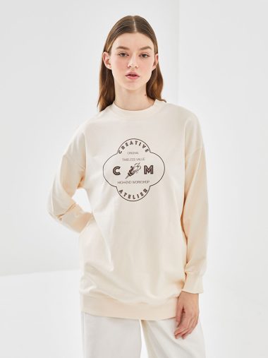 سویشرت تونیک زنانه ال سی وایکیکی اورجینال | W4FV89Z8 LCW Modest