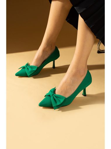 کفش پاشنه بلند زنانه پمبه پوتین اورجینال | S000311575 Pembe Potin