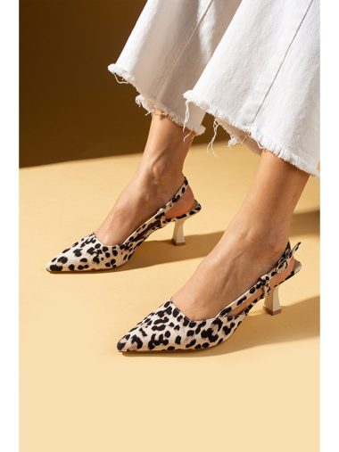 کفش پاشنه بلند زنانه پمبه پوتین اورجینال | S000360454 Pembe Potin