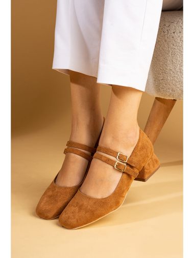 کفش پاشنه بلند زنانه پمبه پوتین اورجینال | S000285103 Pembe Potin