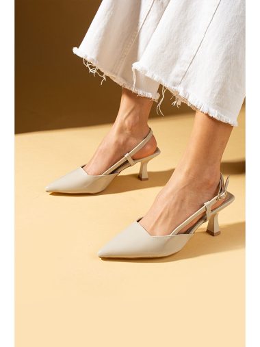 کفش پاشنه بلند زنانه پمبه پوتین اورجینال | S000360457 Pembe Potin