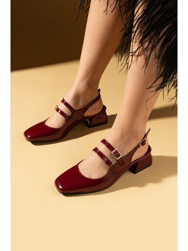 کفش پاشنه بلند زنانه پمبه پوتین اورجینال | S000367698 Pembe Potin