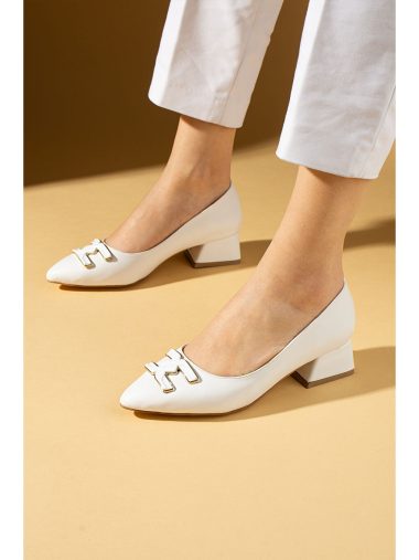 کفش پاشنه بلند زنانه پمبه پوتین اورجینال | S000374941 Pembe Potin