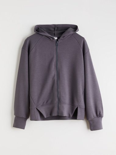 سویشرت زیپ دار دخترانه ال سی  وایکیکی اورجینال |  LCW Kids