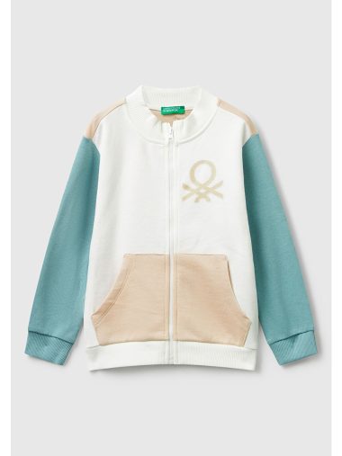 سویشرت زیپ دار دخترانه بنتتون اورجینال |  United Colors Of Benetton
