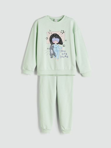 ست پیژامه دخترانه ال سی وایکیکی اورجینال |  LCW ECO