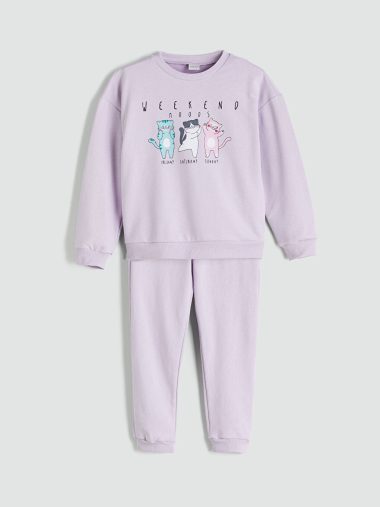 ست پیژامه دخترانه ال سی وایکیکی اورجینال |  LCW ECO