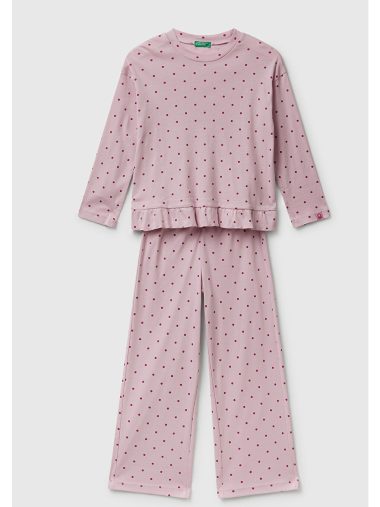 ست پیژامه دخترانه بنتتون اورجینال |  United Colors Of Benetton