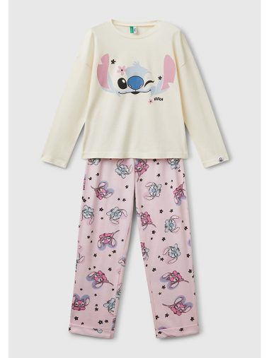 ست پیژامه دخترانه بنتتون اورجینال |  United Colors Of Benetton