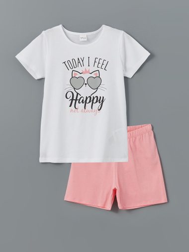 ست پیژامه دخترانه ال سی وایکیکی اورجینال |  LCW ECO