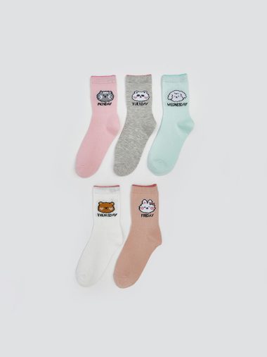 جوراب دخترانه ال سی  وایکیکی اورجینال |  LCW Kids