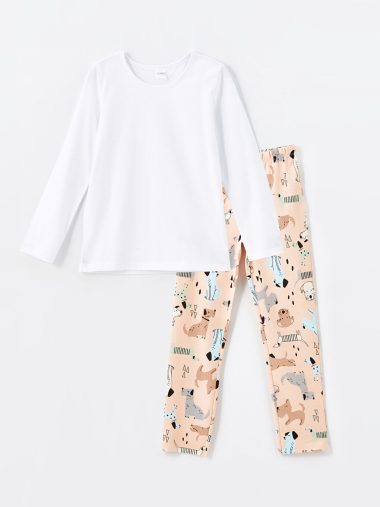 ست پیژامه دخترانه ال سی وایکیکی اورجینال |  LCW ECO