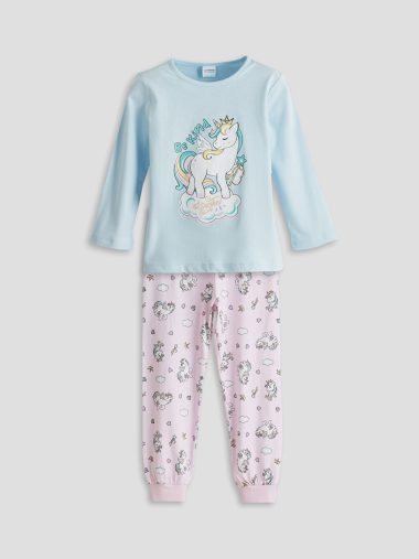 ست پیژامه دخترانه ال سی  وایکیکی اورجینال |  LCW Kids