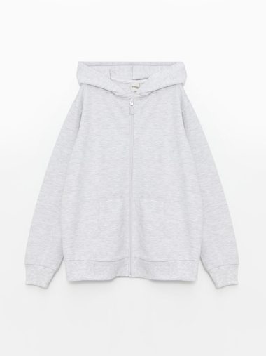 سویشرت زیپ دار دخترانه ال سی  وایکیکی اورجینال |  LCW Kids