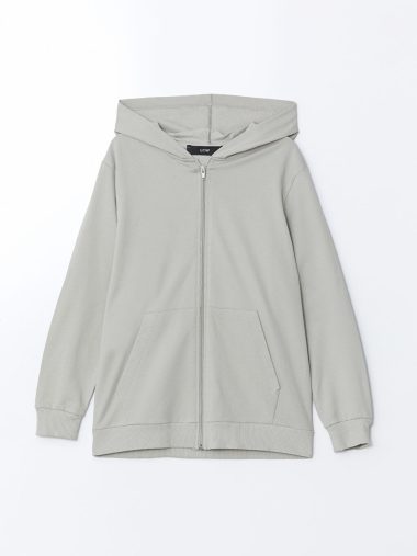 سویشرت زیپ دار دخترانه ال سی  وایکیکی اورجینال |  LCW Kids