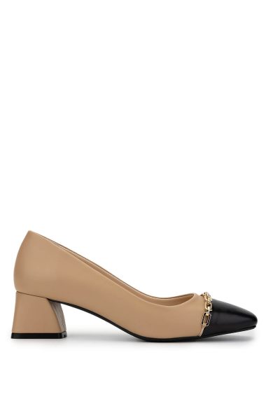 کفش کلاسیک پاشنه بلند زنانه تامر تانجا | 1027 01 BN AYK SK24-25 Tamer Tanca